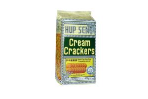 The cream crackers is the most popular cracker snack from hup seng. HUP SENG Cream Crackers Pack 428gm - Chaisang