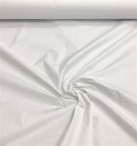 Poly Cotton Fabric 72 Wide Beautiful White Colorcotton Fabric Sold By