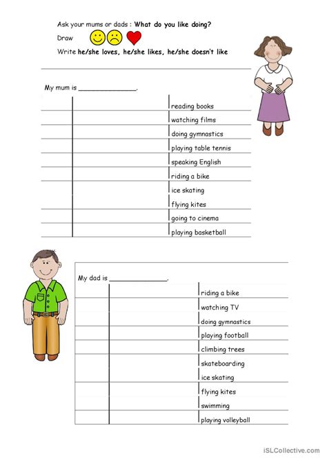 What Does She He Like Doing English Esl Worksheets Pdf Doc