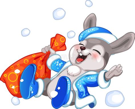 Snow Rabbit Stock Vector Illustration Of Animal Sport 54856456