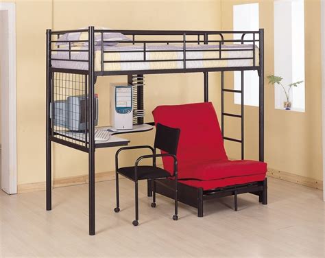 Not to mention the wow factor that comes along with showing this piece of modern engineering off to your friends. Metal & Wood Loft Beds with Sofa Underneath