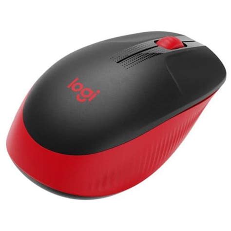 Logitech M190 Wireless Mouse Full Size Comfort Curve Design 1000dpi Red