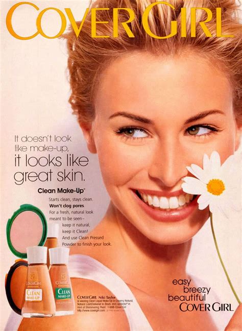 How 90s Is This Niki Taylor And Covergirl Clean Makeup Cover Girl