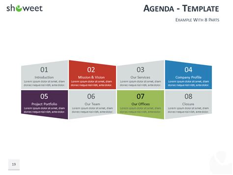 Table Of Content Templates For Powerpoint And Keynote Showeet Table