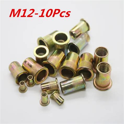 M12 Threaded Carbon Steel Rivet Nut Rivnut Inserts Nut 10pcslot Free Shipping In Nuts From Home