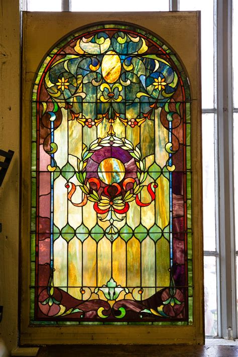 Antique Stain Glass Window From Large Estate At 1stdibs Antique