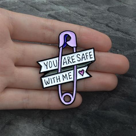 You Are Safe With Me Enamel Pin Brooch Lapel Abdl Cgl Kawaii Babe
