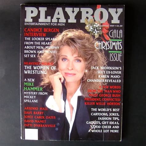 PLAYBOY MAGAZINE DECEMBER 1989 Candice Bergen Cover Petra Verkaik