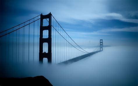 Landscapes Fog Bridges Golden Gate Bridge 2560x1600