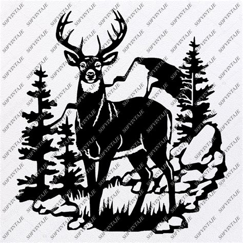 Deer Svg Files Deer Svg Original Design Deer Silhouette Clipart