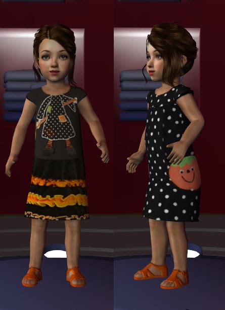 Birdgurls Sims 2 Creations Toddler Female Halloween Dress Collection 2