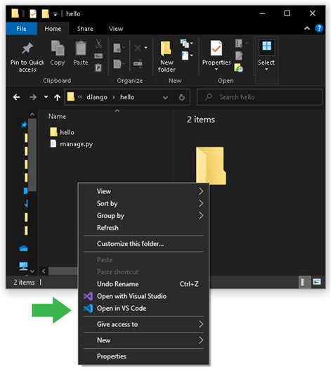 How To Open Folder Directly In Visual Studio Code By Right Clicking In