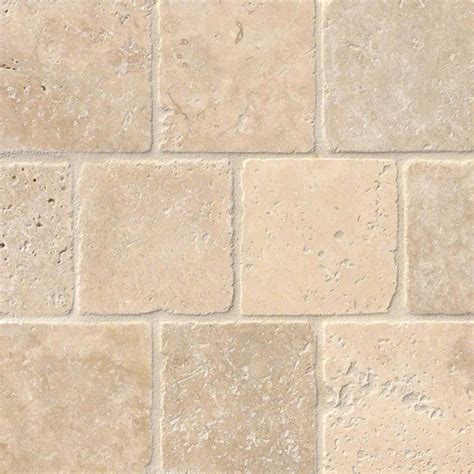 Tus Classic 4x4 Tumbled Travertine Traditional Wall And Floor