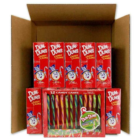 Dum Dums Flavor Candy Canes 12 Count Boxes Packed 12s