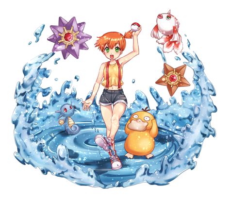 Goldeen Horsea Misty Pokemon Psyduck Starmie Staryu Togepi