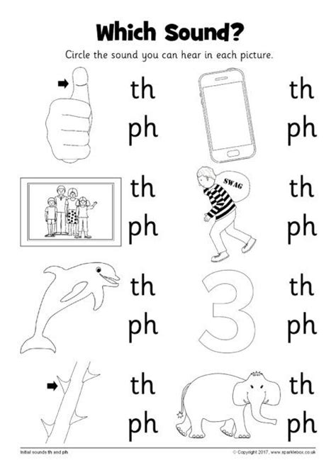 Which Sound Worksheet Th And Ph Sb12237 Sparklebox Phonics