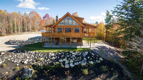 A New Hampshire Log Home With A View
