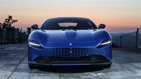 Blue Ferrari Roma 2021 10 4k 5k Hd Cars Wallpapers Hd