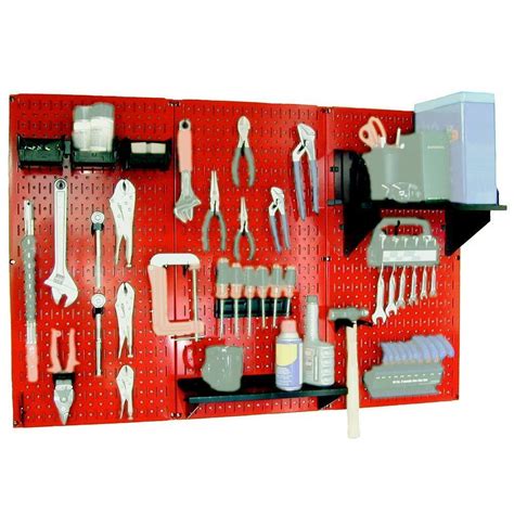 Wall Control Metal Pegboard Standard Tool Storage Kit 32 X 48 Peg