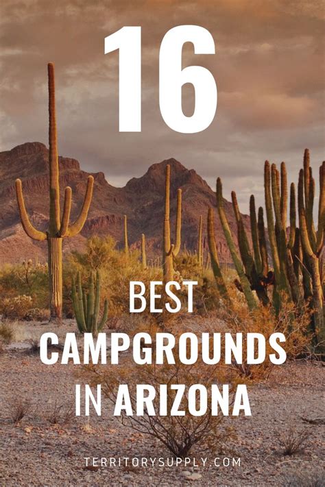 The Best Campgrounds In Arizona With Text Overlay That Reads 16 Best