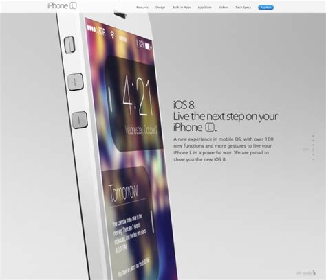 Iphone 6 Concept Shows Larger Screen With Ios 8
