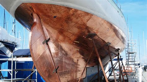 A spaceship's hull provides the framework that holds the ship together. Classic yacht Kentra emerges from refit with rare copper ...