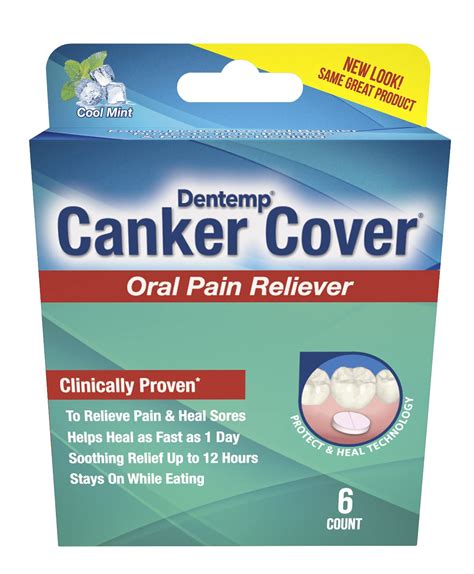 Buy Dentemp Canker Cover Canker Sore Oral Pain Reliever 6 Counts