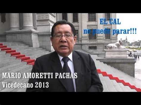 MARIO AMORETTI PACHAS VICEDECANO 2013 YouTube