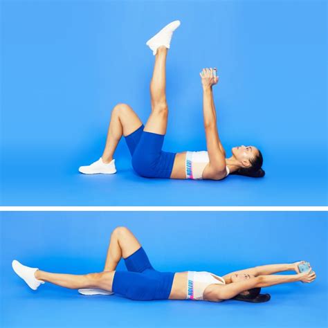 Overhead Reach With Leg Lower 21 Best Ab Exercises With Weights Thatll Work Your Core