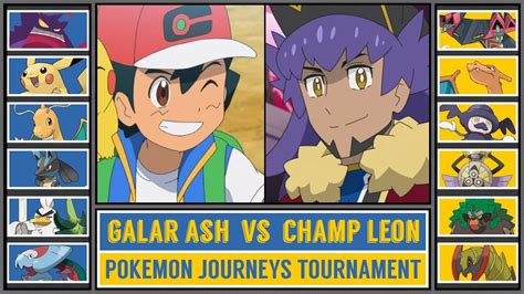 final ash vs leon pokémon journeys tournament pokémon swordandshield battle youtube