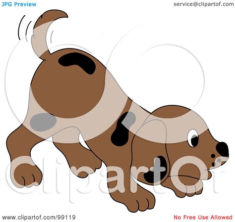 Royalty Free Rf Clipart Illustration Of A Brown Puppy Dog With Black