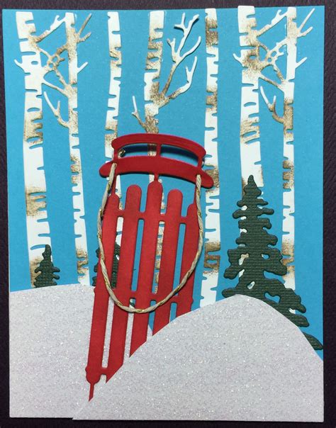 Lets Go Sledding Card Was Made Using The Following Dies Memory Box