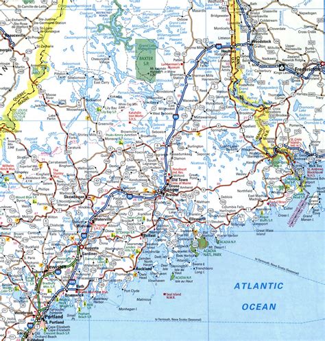Map I 95 Interstate Highway Via Florida New York Maine Interchange