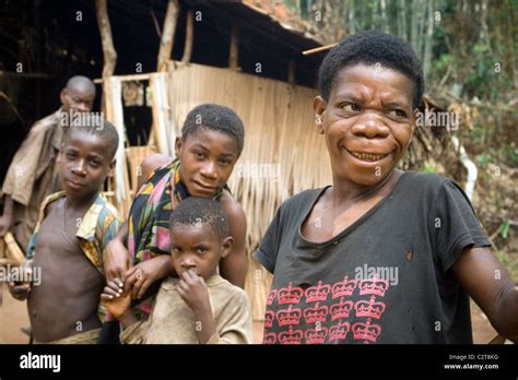 Pygmies In The Forest Republic Of Congo Stock Photo Alamy