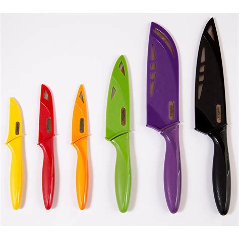 Zyliss Zyliss 6 Piece Kitchen Knife Set With Sheath Covers Stainless