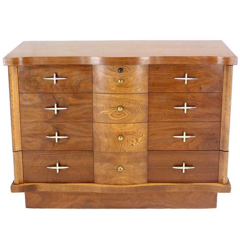 Chest of drawers is equipped with three telescopic drawer slides. Mid-Century Modern Cedar Hope Chest with a Drawer | Mid ...