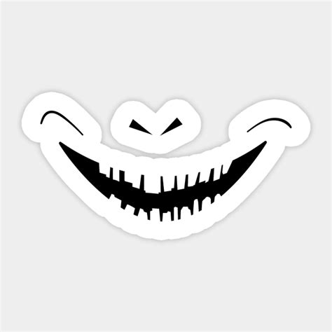 Creepy Smile Mask Creepy Smile Sticker Teepublic