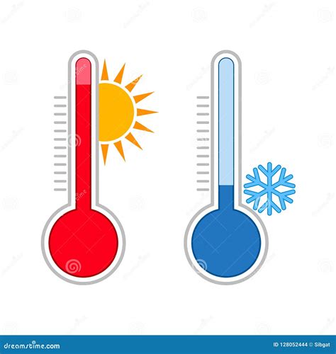 Cold And Hot Temperature Vector Icon 89818117