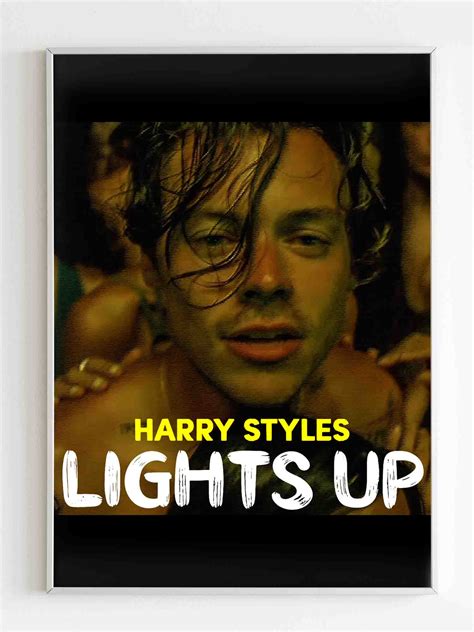 Harry Styles Lights Up Poster Poster Art Design