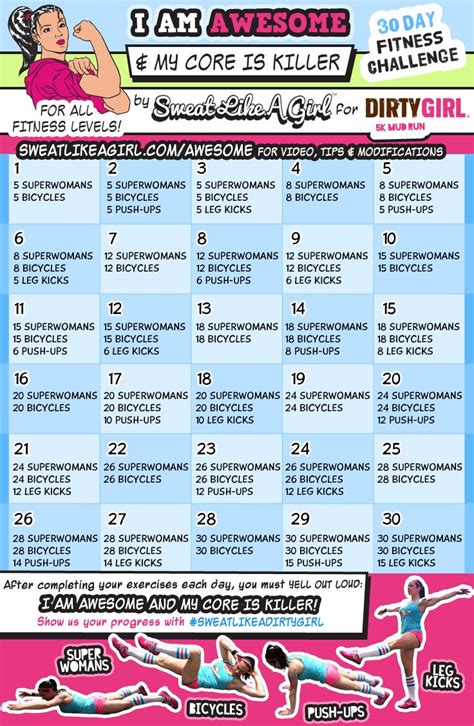 30 Day Fitness Workout Challenge Fun Workouts