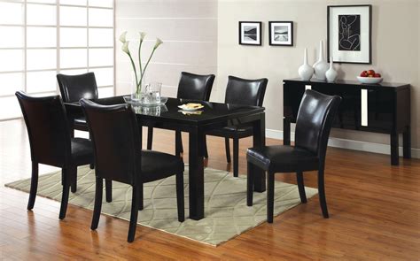 Our collection of white dining tables and black dining tables make for an artful arrangement. Lamia I Contemporary Black Casual Dining Set with ...
