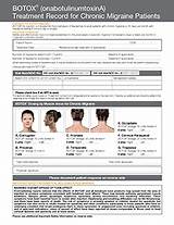 Pictures of Botox Treatment Record Form