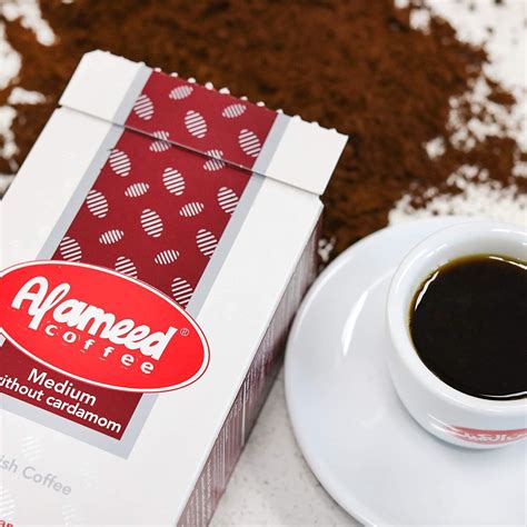 Al Ameed Turkish Ground Coffee Medium Without Roast Cardamom Fresh