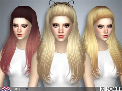 The Sims Resource Miracle Hair 40 By Tsminhsims Sims 4 Hairs
