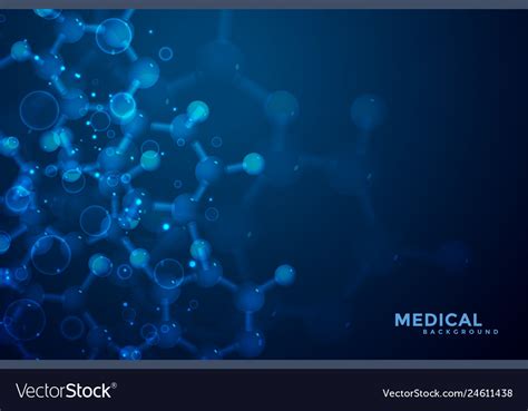 Abstract Molecules Medical Science Background Vector Image