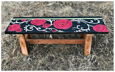 Painted And Decoupaged Rose Garden Bench Diy Garden Bench Diy Garden