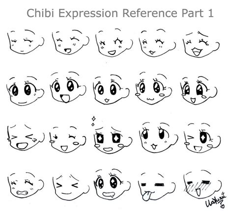 Manga Chibi Expression Happy Faces 3 Enjoy Howtodraw Chibi Girl