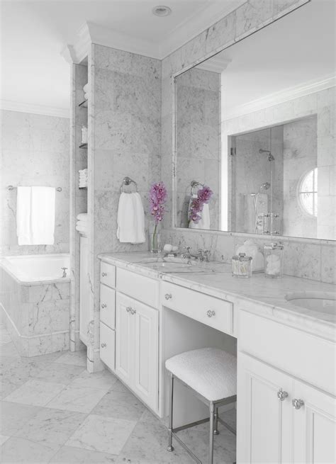 Dark stone vanity with white vessel sink. Historic Meets Happy in 2020 | White bathroom cabinets ...