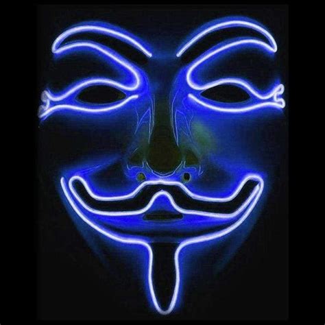 Masks Light Up Anonymous Mask Blue