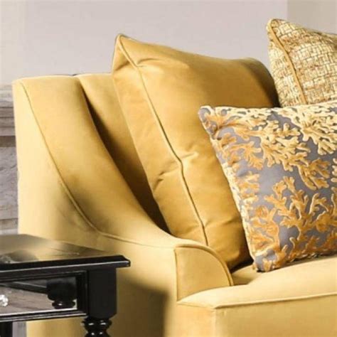Gold And Gray Fabric Sofa Viscontti Sm2201 Sf Furniture Of America